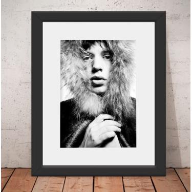 Imagem de Quadro Mick Jagger Poster 56x46cm Vidro + Paspatur U2435