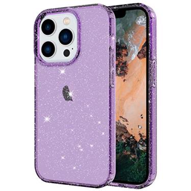 Imagem de Capa de telefone traseira transparente transparente de silicone grosso à prova de choque para iPhone 14 Plus 13 11 12 Pro Max Capa amortecedora de absorção de choque, roxa, para iPhone11 Pro Max