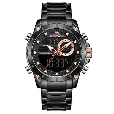 Imagem de Relógio Masculino Naviforce NF9163 BB Pulseira em Aço Inoxidável - Preto