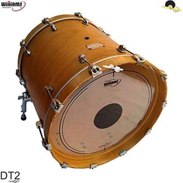Imagem de Pele para bumbo - Williams DT2 Duplo filme clear c/dot central 22"