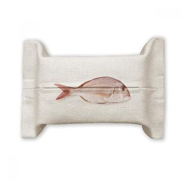 Imagem de Bolsa de linho de algodão com suporte de capa de papel para lenços faciais rosa fresco