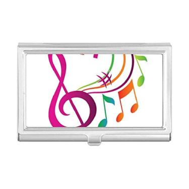 Imagem de Music Notation Carteira de bolso com porta-cartões verde laranja rosa
