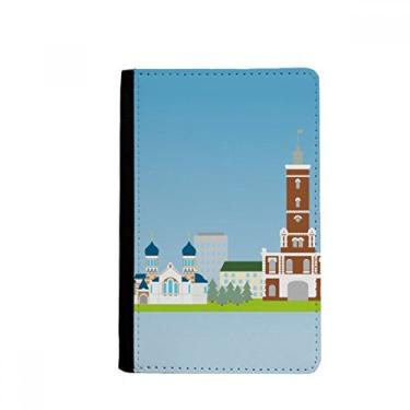 Imagem de Omsk Russia National Symbol Pattern Passport Holder Notecase Burse Carteira Porta-cartão