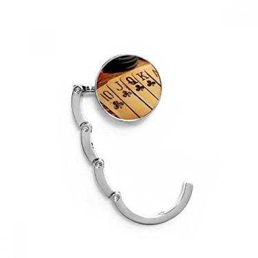 Imagem de Gancho de mesa para foto Old Poker Chip, gancho decorativo com fecho dobrável