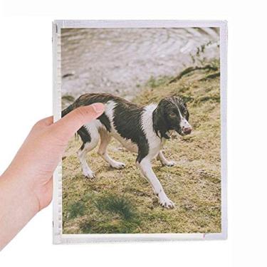 Imagem de Caderno de imagem de animal preto e branco com folhas soltas diário recarregável de papelaria