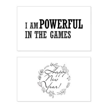 Imagem de Cartão de felicitações I Am Powerful In The Games Ano Novo Festival Bless Message Present