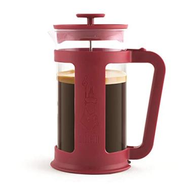 Imagem de Bialetti Coffee Press Smart, French Press para café ou chá, recipiente de vidro borossilicato, pode ser lavado na lava-louças, 1 L - 963 g (8 xícaras), vermelho