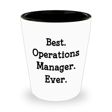 Imagem de Operations Manager Copos de shot – Melhor gerente de operações de todos os tempos – ideia de de Natal
