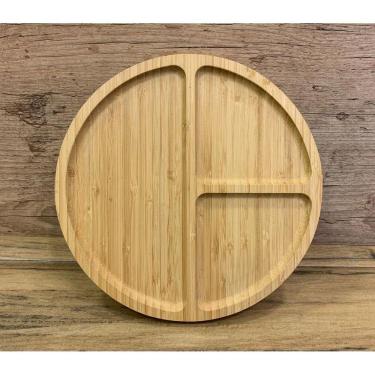 Imagem de Petisqueira 3 Divisorias Bambu 1,5 cm x 25 cm