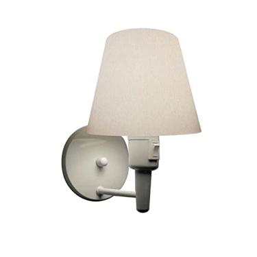 Imagem de Arandela com Inter Liga e Cúpula Tecido, Vivare Iluminação, Arandela Parede2013 BRBR, Branco, Pequeno