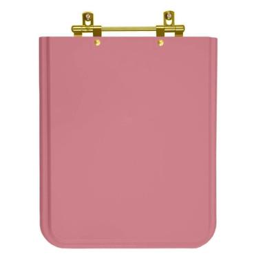 Imagem de Assento Sanitário Square Wild Rose (Rosa) para vaso Incepa com Ferragem Dourada