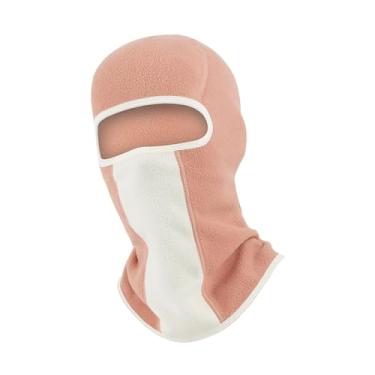 Imagem de Vaveren Balaclava capuz inverno chapéu pescoço mais quente macio respirável elegante máscara facial balaclava máscara de esqui para pesca das mulheres dos, rosa