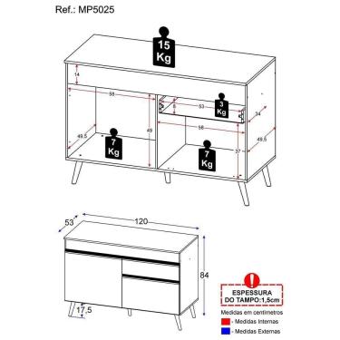 Imagem de Gabinete Banheiro 2 Portas E 1 Gav Retrô 70cm Mp5025 Preto