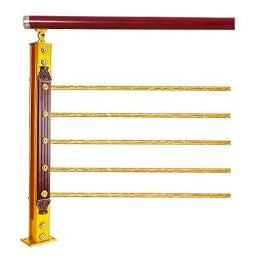 Imagem de Flexível Corrimãos grossos para degraus ao ar livre em liga de alumínio corrimão de transição para degraus internos com kit de instalação Espesso