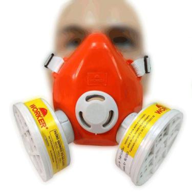 Imagem de Máscara Respiratória Gases Semi Facial 2 Filtros * 12732 - Worker