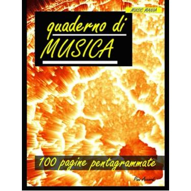 Imagem de QUADERNO DI MUSICA PENTAGRAMMATO: 100 PAGINE – 12 pentagrammi per pagina - FORMATO (21,5 x 27,94 cm) – Carta Bianca 90gr/mq