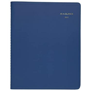 Imagem de AT-A-GLANCE Agenda mensal 2022 da AT-A-GLANCE, 23 x 28 cm, grande, 15 meses, cor da moda, azul (7025020)