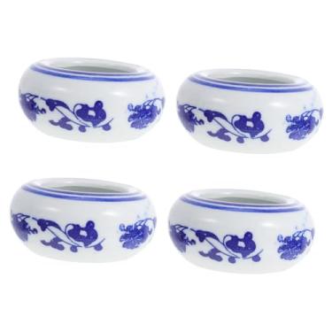 Imagem de 4 Pcs borboleta de tinta placa de tinta cerâmica ferramentas japonesas bandeja de pincel de tinta estudar artigos de papelaria copos de lavar pincel para escrita tigela de tinta