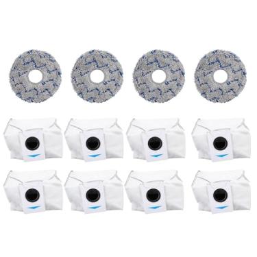 Imagem de Aspirador de pó Mop Pano Sacos de Filtro Kit Peças Vácuo Reutilizáveis ​​lavável robô Mop Sacos Poeira para T20 Omni T10 Omni