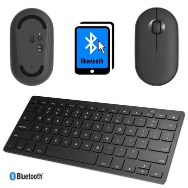Imagem de Mouse E Teclado Bluetooth Galaxy Tab S6 Lite P615 10,4 Preto
