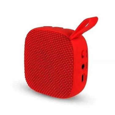 Imagem de Red Fabric Wireless Speaker Portable Macaron Mini Covered Cloth Charging Card Small Speaker//310