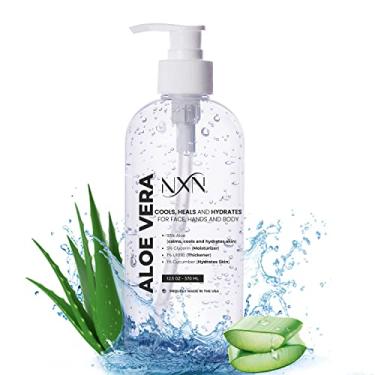 Imagem de Gel de Aloe Vera natural, proteção do sol e cuidados pós-sol, cura hidrata e hidrata, para rosto, mãos, corpo, ajuda com pele irritada e seca, picadas de insetos, refresca, 93% de aloe, feito nos EUA