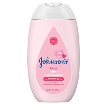 Imagem de Johnson's Loção hidratante rosa suave para bebês com óleo de coco para pele delicada do bebê, sem parabenos, ftalatos e corantes, hipoalergênica e testada por dermatologistas, cuidados com a pele do bebê, 30 ml