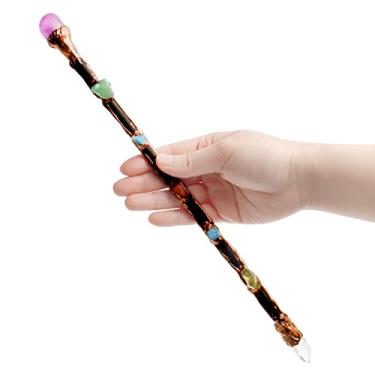 Imagem de Rich Boxer Fine Handcrafted Amethyst Crystal Magic Wand Cosplay Magic Wand for Witches and Wizards, Style D