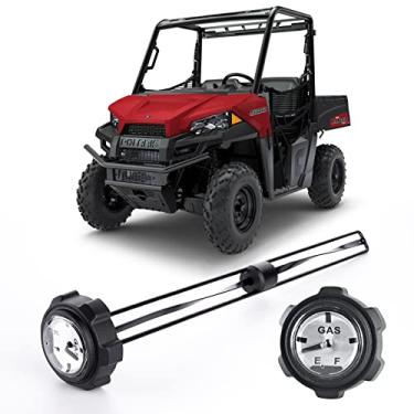 Imagem de QUICKWOLF Tampa de gás Ranger, tampa de gás 1240119 com manômetro compatível com medidor de combustível Polaris Ranger 400 425 500 700 TM, material anticorrosão