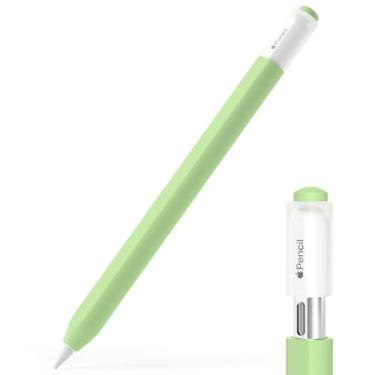Imagem de JOOSKO Estojo para Apple Pencil (USB-C), capa protetora de silicone, suporta fixação magnética (Matcha)