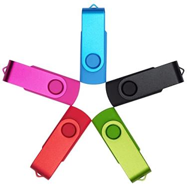 Imagem de Pen Drives USB de 64 GB Pen Drive Pacote com 5 unidades com bolsa de armazenamento de produtos eletrônicos profissionais