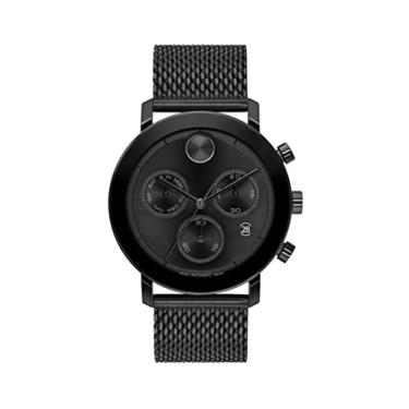 Imagem de Movado Relógio masculino Bold Evolution de quartzo suíço com pulseira de aço inoxidável, preto, 22 (modelo: 3600810)