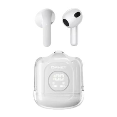 Imagem de Fone de Ouvido Sem Fio TWS Bluetooth 5.3 com Microfone FlexiBeats Premium Danet - Atende Chamadas Troca Musicas (Branco)