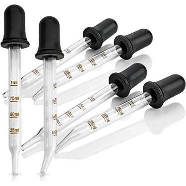 Imagem de MEDca - Conta-gotas de Vidro Calibrado para Óleos Essenciais | Conta-gotas para Dosagem e Medição Precisa e Fácil (6 Unidades, 1mL)