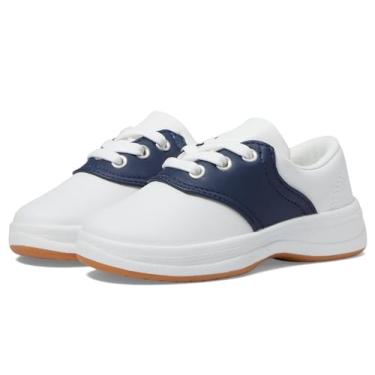 Imagem de Keds Tênis feminino School Days (bebê/criança pequena), Branco/Azul marinho, 10 Narrow Toddler