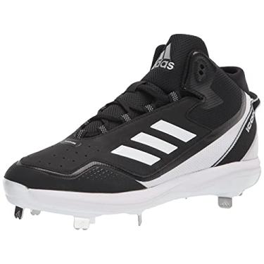 Imagem de adidas Chuteiras masculinas Icon 7 Mid Cleats, Preto/branco/prata metálico, 50