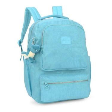 Imagem de Mochila De Costas Juvenil Notebook Crinkle Up4you - Luxcel, Turquesa