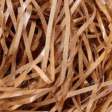 Imagem de JINZOFLY Grama de ráfia com glitter, 50 gramas de ráfia PP brilhante desfiada para cestas de presente, caixa de presente, papel de ráfia de confetes para cesta de Páscoa, enchimento de embalagem de