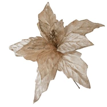 Imagem de Flor Artificial Veludo Champanhe 35cm