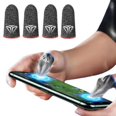 Imagem de Kit 4 pçs Luva De Dedo Gamer Linha Pro Fibra de Prata 2025 linha Profissional ORIGINAL COMO NA FOTO Para Jogar Free Fire, COD Mobilie Pubg Beehive Wasp, anti suor, Premium, Top