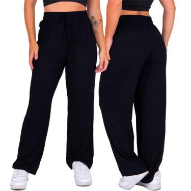 Imagem de Calça de Yoga Soltinha Viscose Pilates - Click Mais Bonita, Preto, G