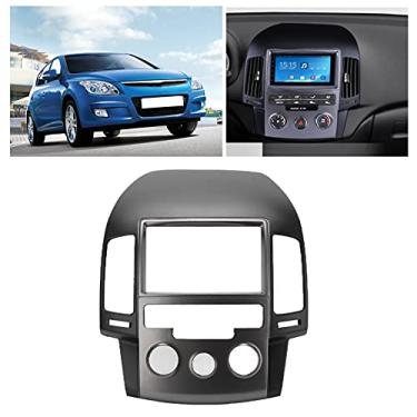 Imagem de Vomeko Moldura de painel de carro I30 2009 - Moldura de painel de áudio DVD GPS 2DIN para conversão de controle central e substituição do painel do painel do carro, com suporte de montagem no painel