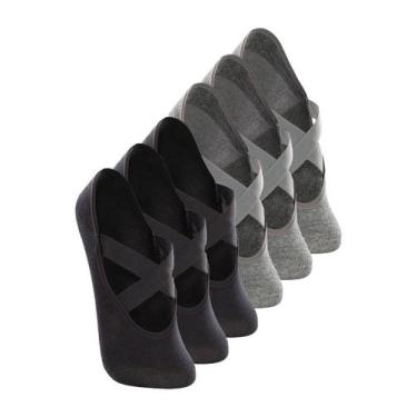 Imagem de Kit 6 Pares de Sapatilhas Antiderrapante Pilates Lupo 4942-006 Colorid