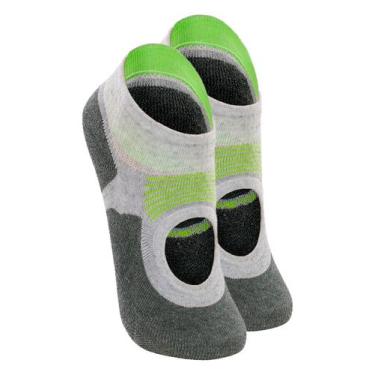 Imagem de Kit 2 Pares de Sapatilhas Antiderrapante Pilates Lupo 3286-002, Cinza,