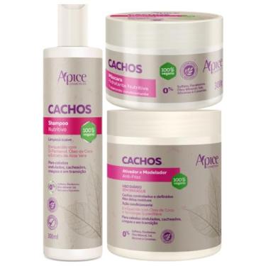 Imagem de Kit Apse Cachos Shampoo + Mascara + Ativador Cachos Profissional Completo
