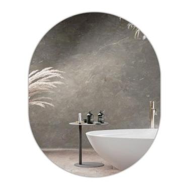 Imagem de Espelho Oval Lapidado Decorativo Moderno Sala Banheiro Quarto - Papel 