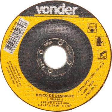 Imagem de Disco De Desbaste 114,3x5,0x22,22 Para Aço Carbono Vda50 - V - Vonder