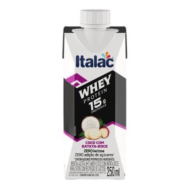 Imagem de Whey Protein Sabor Coco com Batata-Doce Sem Açúcar Italac 250ml, Batat