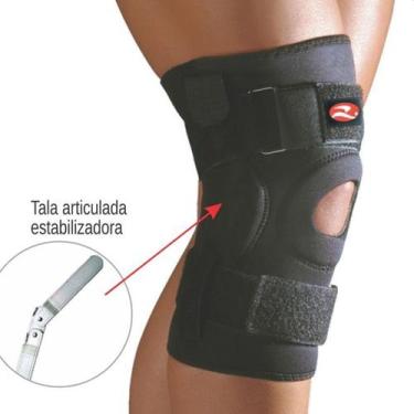 Imagem de Joelheira com Tala Neoprene Articulada 0750 Realtex, Preto, Gg