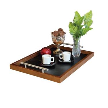 Imagem de Bandeja Cantinho Café Grande Moderna Decorativa Ambiente Casa Sala Jan